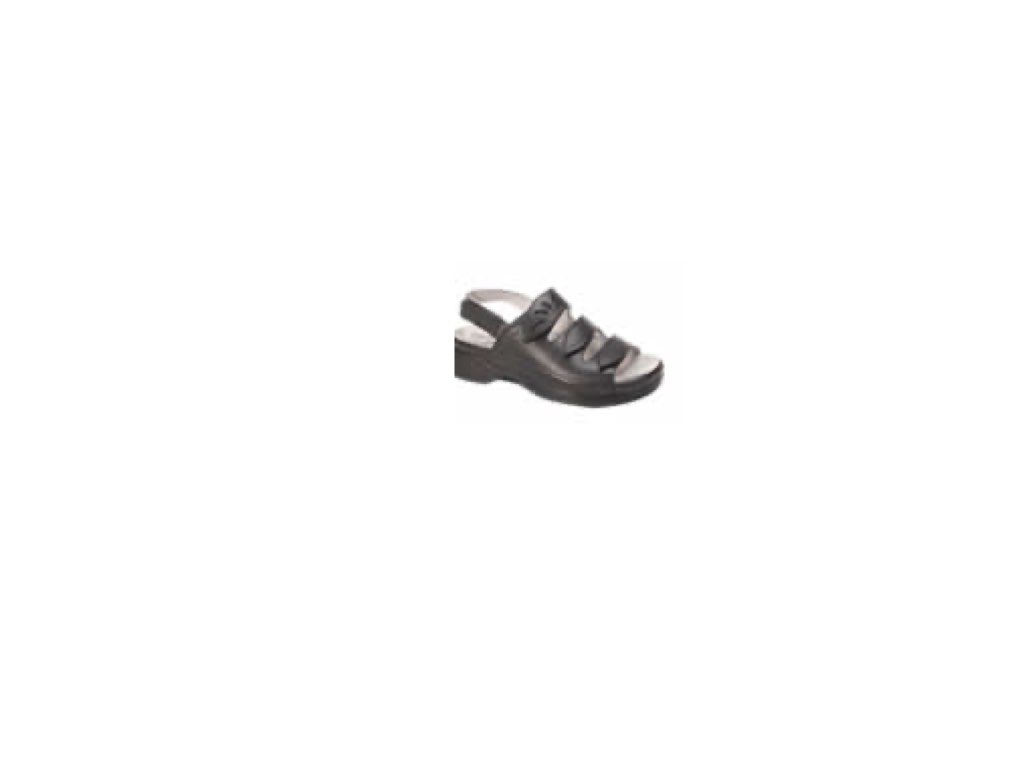 3VS Black - Ladies comfort sandal with removable insole