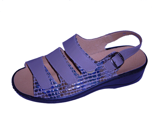 3VS Coloured - Ladies Sandal with removable support orthotic